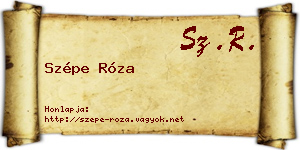 Szépe Róza névjegykártya